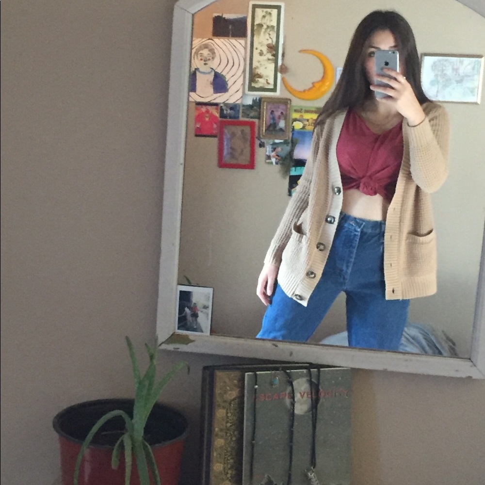 Brown sweater cardigan
